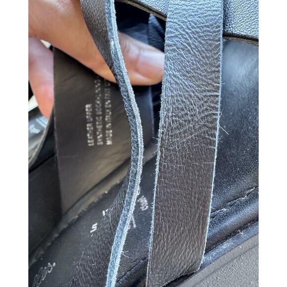 Seychelles Black Platform Sandals Women’s Size 9 Made In Italy Leather Y2K Look - Picture 9 of 10